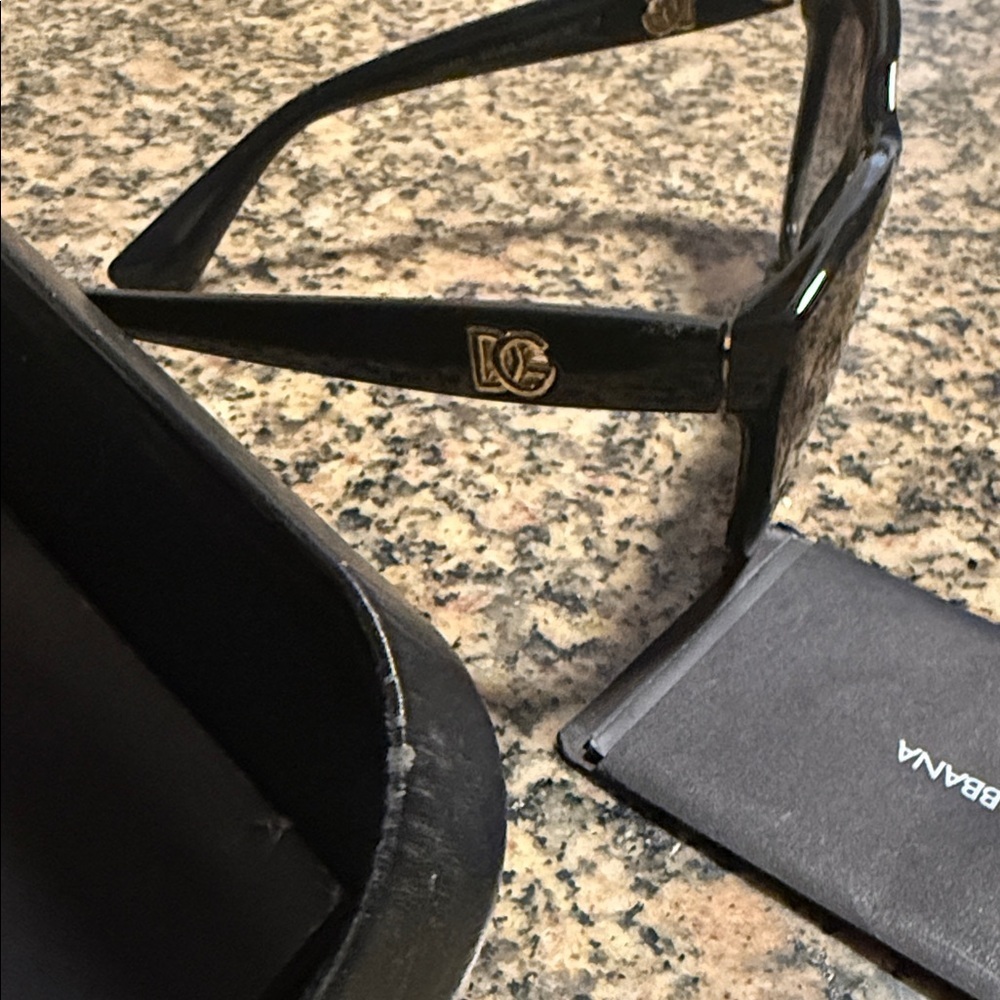 Dolce & Gabbana Black and Gold Sunglasses - Picture 4 of 9